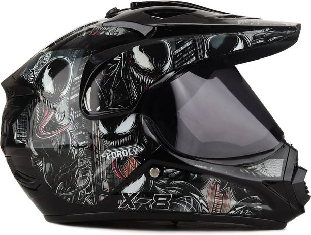 RACING X-8 Venom Motocross Scratch Resistant Visor Motorbike Helmet