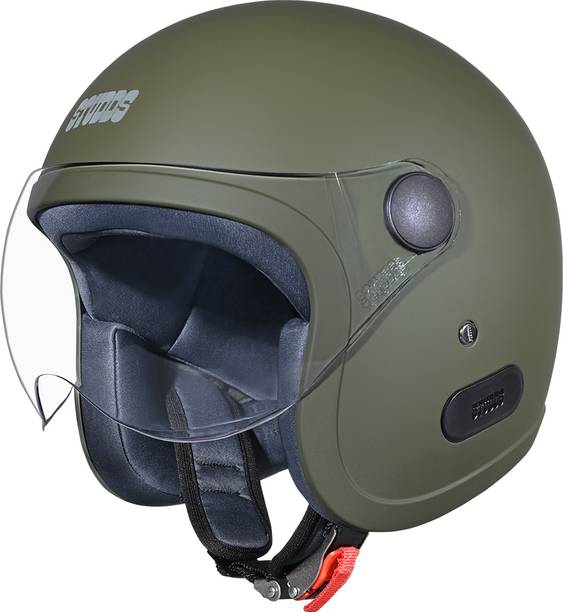 STUDDS Jet Open Face ISI Certified Helmet with Chopper Visor Motorbike Helmet