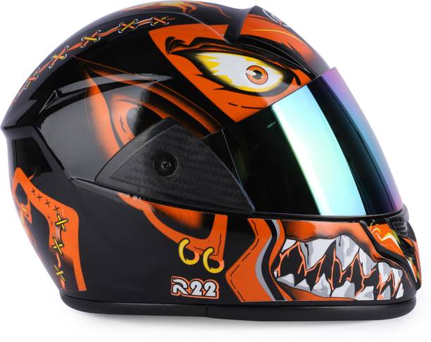 Racing-1 Bali with Rainbow Visor ABS Material Unisex Motorbike Helmet