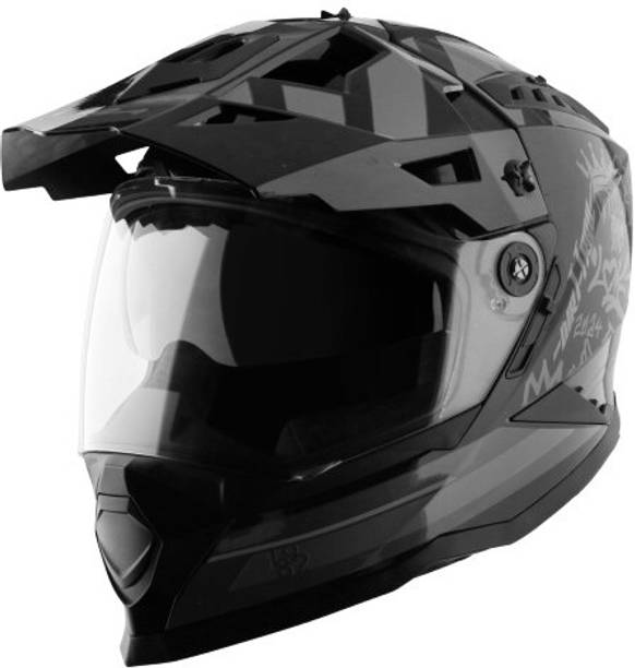 वेगा VF-11 Dirt-X Trial Helmet-Black Grey-M हेलमेट