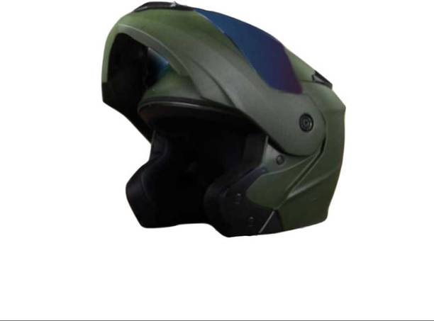 Racing-1 Deletion FlipUp ABS Material Unisex with Rainbow Anti UV Scratch Resistant Visor Motorbike Helmet
