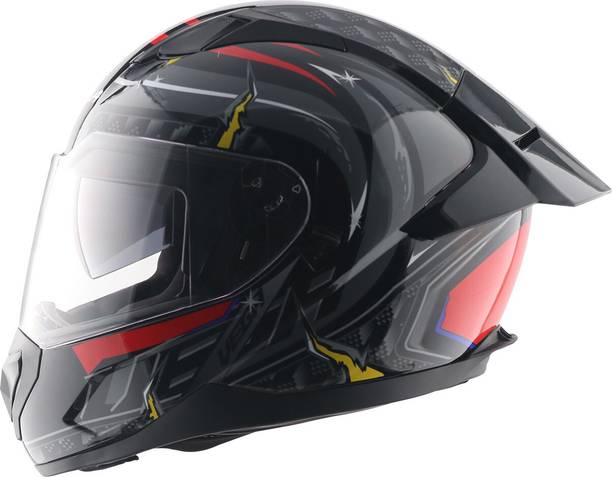 VEGA Rapid Drack DV with Spoiler and Extra Smoke Visor Motorbike Helmet