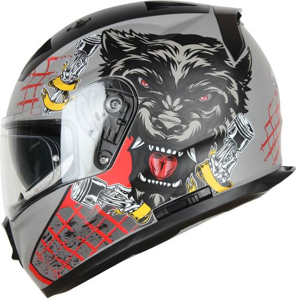 IGNYTE IGN-7 Wolf Run ISI/DOT Certified Full Face Graphic Helmet Motorbike Helmet