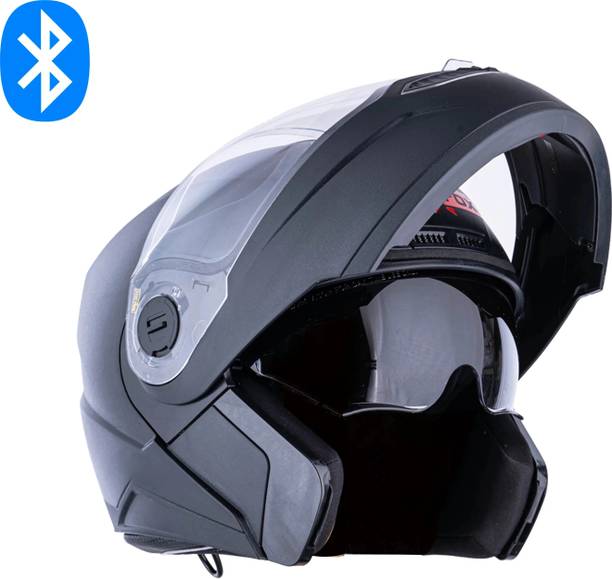 HEADFOX N2 Smart Bluetooth GPS | Waterproof | Calls | Music | Voice Asst. Dashing DV Motorbike Helmet