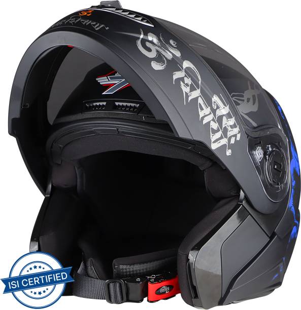 Steelbird SBA-7 Mahadev ISI Certified Flip-Up Helmet for Men and Women Motorbike Helmet
