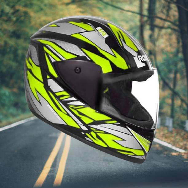 KIN Full Face Helmet_ISI certified_Light Green_H01 Motorbike Helmet