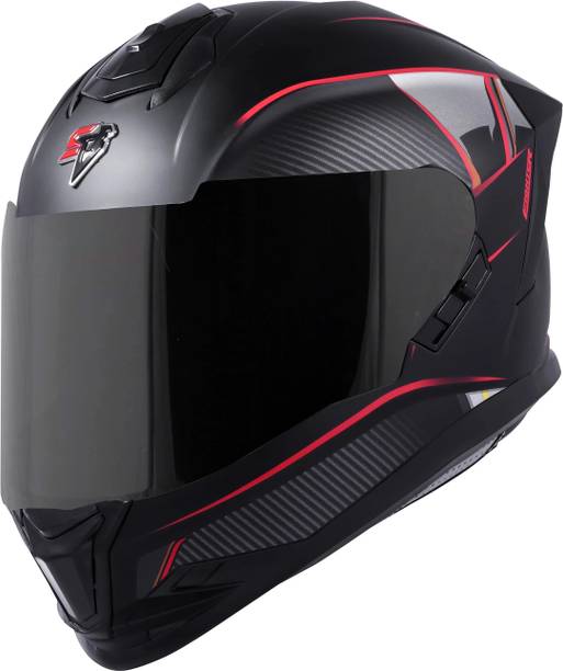 Steelbird SBH-57 Carbon Fighter ISI and DOT Certified Full Face Helmet for Men and Women Motorbike Helmet