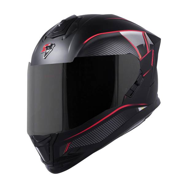 Steelbird SBH-57 Carbon Fighter ISI and DOT Certified Full Face Helmet for Men and Women Motorbike Helmet