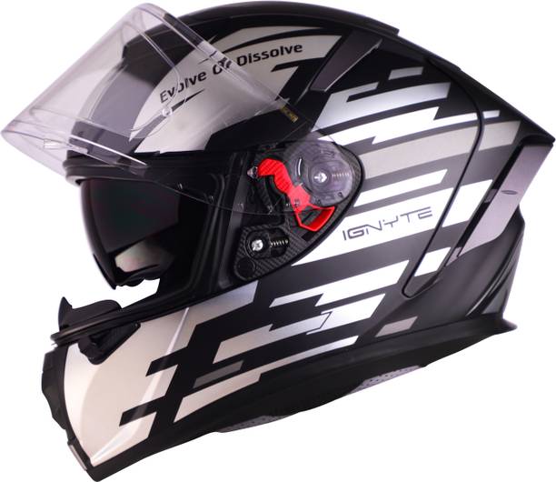 इगनाइट IGN-4 Chrome ISI/DOT Certified Full Face Graphic Helmet with Inner Sun Shield हेलमेट