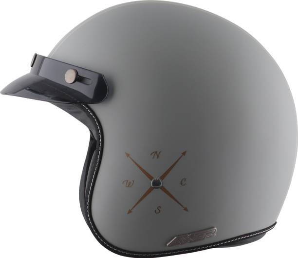 Axor Retro Jet Euro Globe Motorbike Helmet