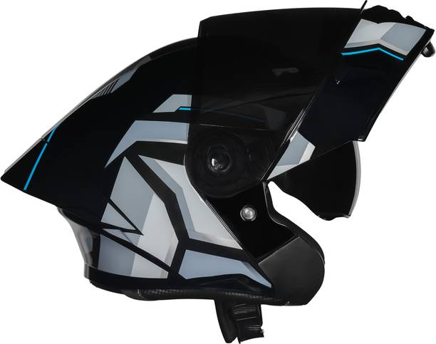 ROYAL ENFIELD Stealth Techbox Modular Flip-Up | Dual Visor | Free Extra Smoke Visor | ISI, DOT Motorbike Helmet