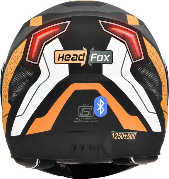 HEADFOX N2 Air 7 Smart Bluetooth Calls | Music | GPS | Waterproof | Voice Asst. Road DV Motorbike Helmet