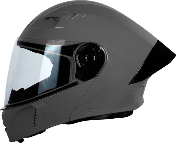 Steelbird SBA-20 7Wings ISI Certified Flip-Up Helmet with Black Spoiler for Men and Women Motorbike Helmet