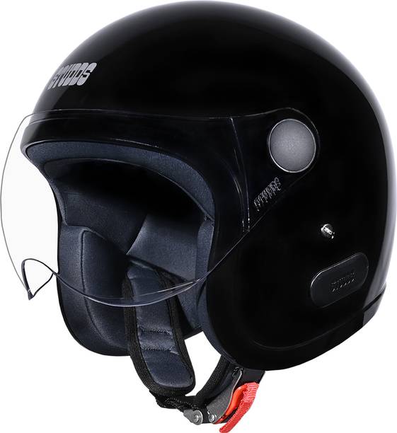 STUDDS Jet Open Face ISI Certified Helmet with Chopper Visor Motorbike Helmet