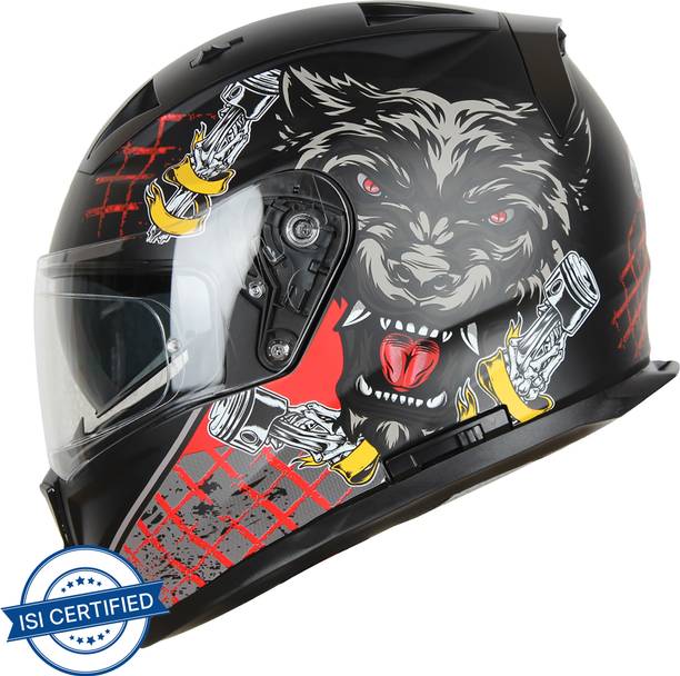 IGNYTE IGN-7 Wolf Run ISI/DOT Certified Full Face Graphic Helmet Motorbike Helmet