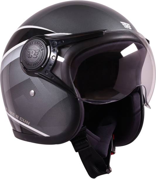 ROYAL ENFIELD Jet Sonic Graphics Open Face with Visor ISI & DOT Certified Helmet Motorbike Helmet