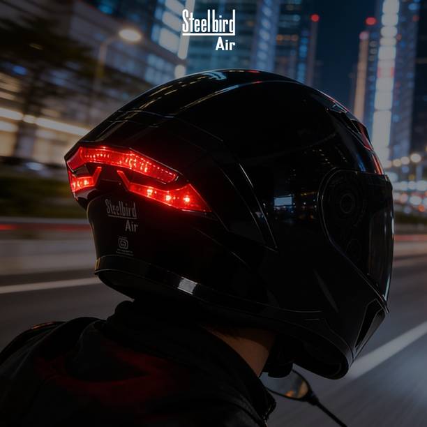 Steelbird SBA-11 7Wings LT ISI Certified Full-Face Helmet For Men with Inner Sun Shield Motorbike Helmet