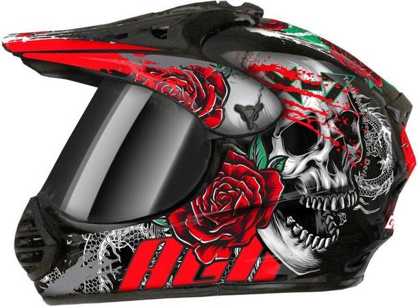 Racing-1 X7 Devil With PolyCarbonate Visor ABS Material Unisex Motorbike Helmet Motorbike Helmet