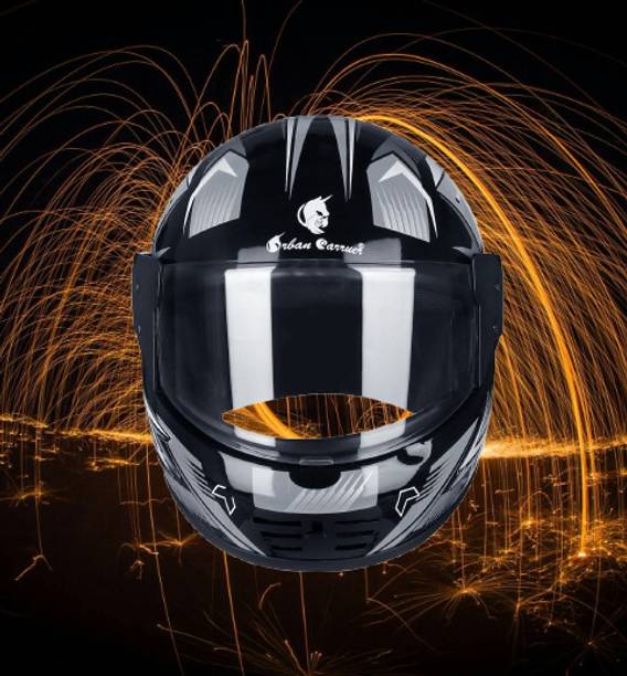 urban carrier Open Face Helmet with Adjustable Strap, Sturdy Head Protector for Bike Motorbike Helmet
