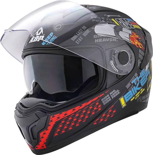 ABP Moto Air ISI & DOT Certified Full Face Helmet with Dual Visor | D10 Motorbike Helmet