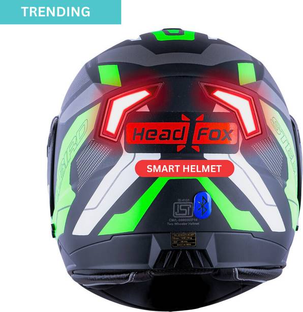 HEADFOX N2 Air 7 Smart Bluetooth Waterproof | Music | GPS | Calls | Voice Asst. Road DV Motorbike Helmet