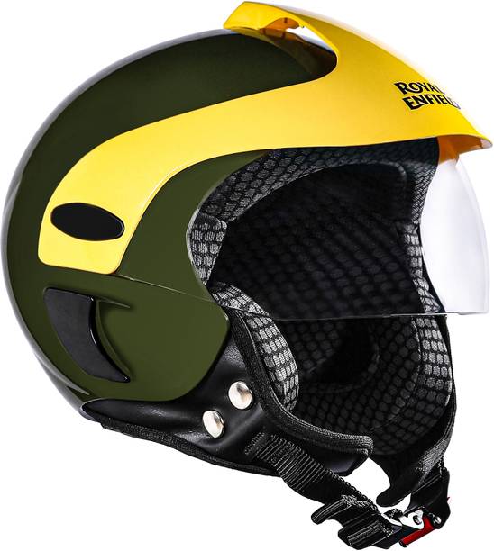 ROYAL ENFIELD Sparky Open Face MLG Kids Helmet with Visor Motorbike Helmet