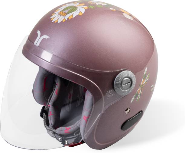 TVARRA Lotus UV Safe Full Visor Helmet for Women ISI/DOT Cert.Scratch Resistant Motorbike Helmet