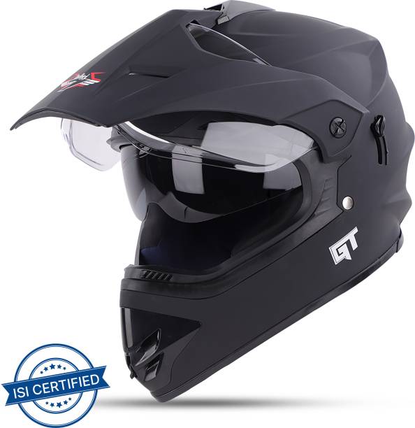 Steelbird Off Road GT ISI Certified Motocross for Men with Inner Sun Shield Motorbike Helmet