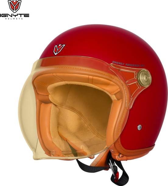 IGNYTE IGN-58 Solid ISI/DOT Certified Open Face Helmet For Men and Women Motorbike Helmet
