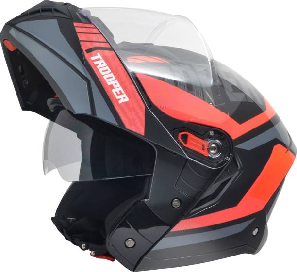 STUDDS Trooper D1 Flip-up Full Face with Dual Visor Motorbike Helmet