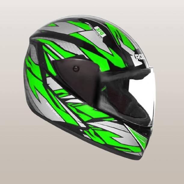 KIN Full Face Helmet_ISI certified_Green_H15 Motorbike Helmet