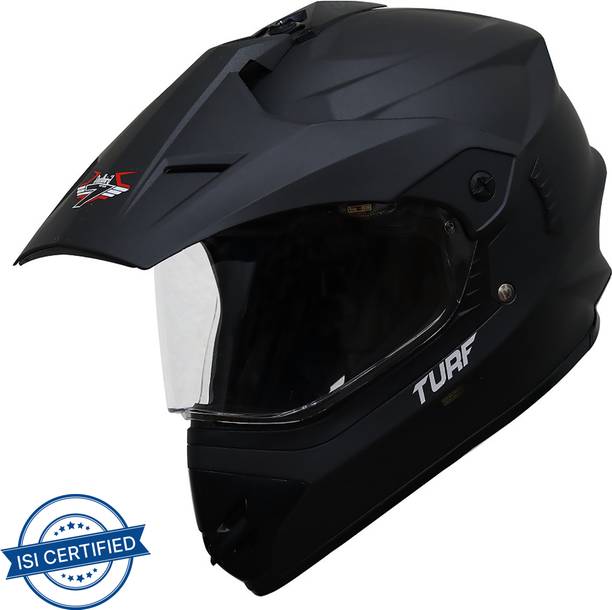 स्टीलबर्ड Off Road TURF Motocross Helmet in Matt Midnight Black हेलमेट
