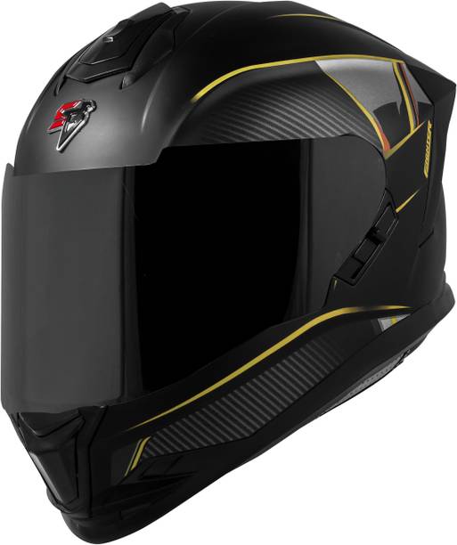 Steelbird SBH-57 Carbon Fighter ISI and DOT Certified Full Face Helmet for Men and Women Motorbike Helmet