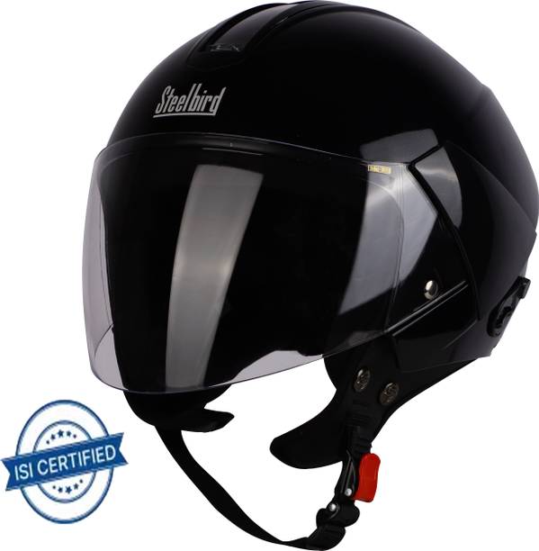 Steelbird Sbh-5 Triple Nine Open Face (Black) Size (Big) 600 mm Motorsports Helmet