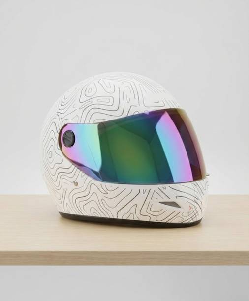 YOURCITYSELLER new model white full Motorbike Helmet