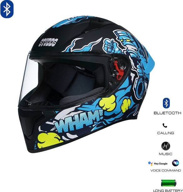 STUDDS Thunder Communication Ready D10 Bluetooth Helmet Motorbike Helmet