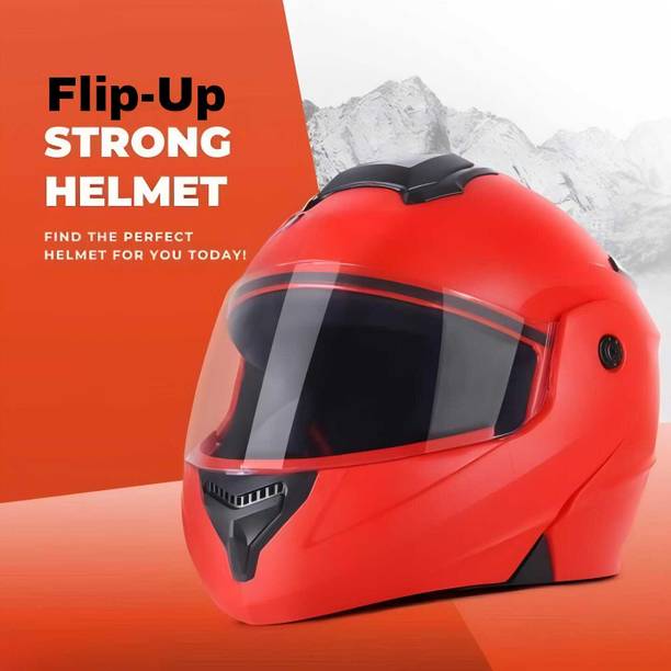 Agx Flipup with Polycarbonate Visor ABS Material Motorbike Helmet
