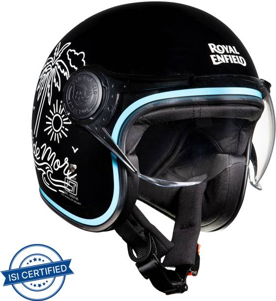ROYAL ENFIELD Leather Trim Full Face with Visor Motorbike Helmet