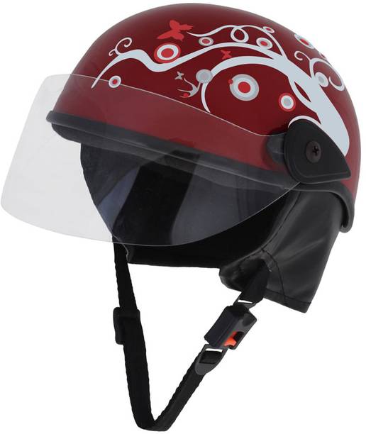 Western Era Open Face Helmet Clear Visor For Women Safety & Comfort Stylish Enhanced Design Motorbike Helmet