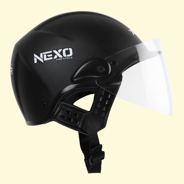 जाइनर Nexo Half Helmet for Scooty & Motorbike with Clear Visor हेलमेट