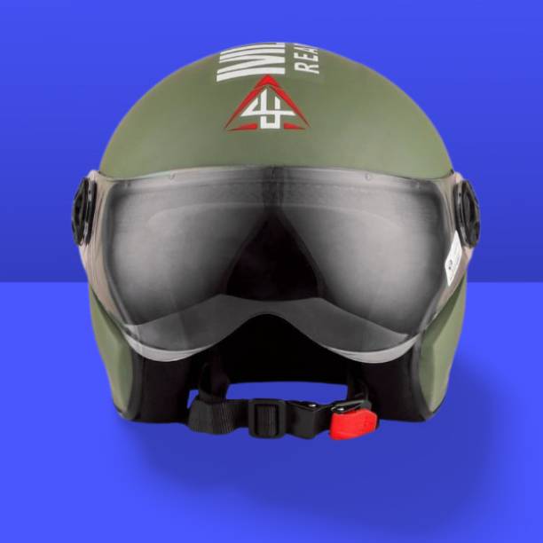 4U SUPREME Icon Half Face ISI Marked High Material with Unbreakable Visor for Men & Women Motorbike Helmet