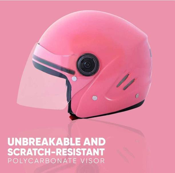 Racing-1 Track ISI Certified Open Face Helmet for Men & Women Motorbike Helmet
