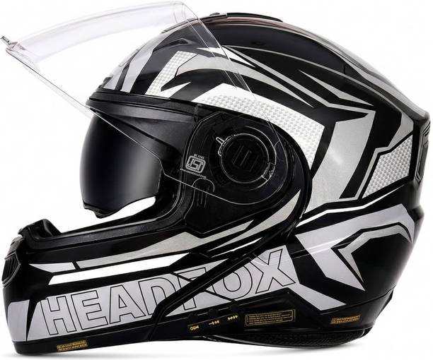 HEADFOX Metro N2 Smart Bluetooth Helmet with Flash Lights | Music | Voice comnd DV Motorbike Helmet