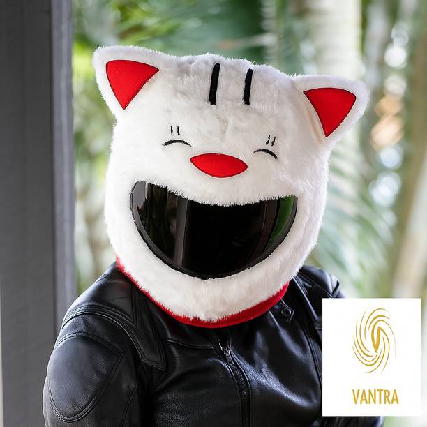 V VANTRA CAT Helmet Cover for Motorcycle Helmet, Fun Rides and Gift Lucky Cat Motorsports Helmet