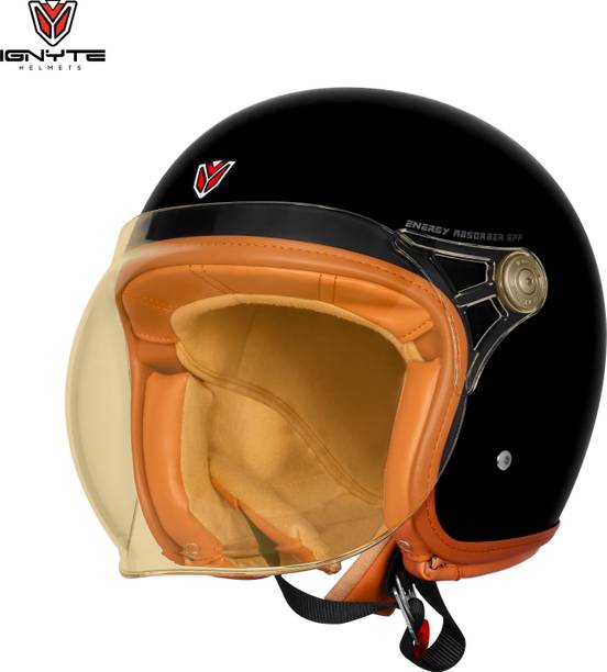 IGNYTE IGN-58 Solid ISI/DOT Certified Open Face Helmet For Men and Women Motorbike Helmet