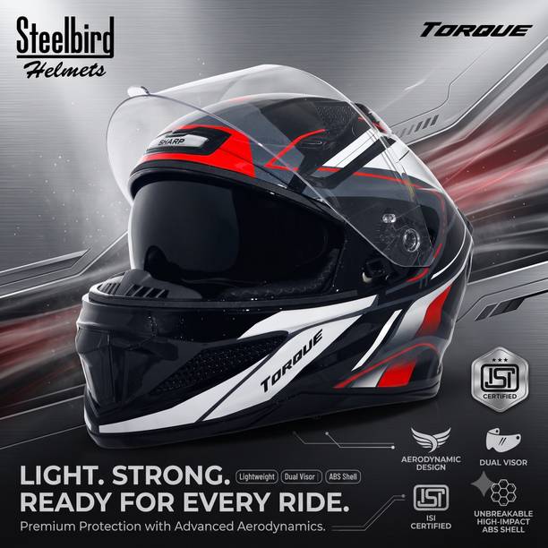 Steelbird Air SBH-25 ISS Sharp Torque Glossy Full Face ISI Certified Men's Motor