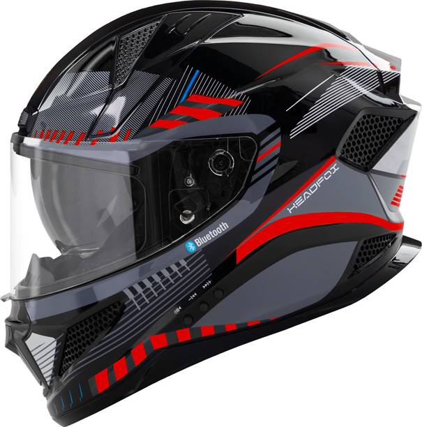 HEADFOX N2F Track Smart Bluetooth For Men & Women| ISI Certified, Music & Calls Motorbike Helmet