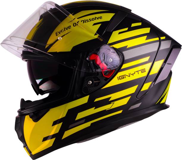 IGNYTE IGN-4 Chrome ISI/DOT Certified Full Face Graphic Helmet with Inner Sun Shield Motorbike Helmet