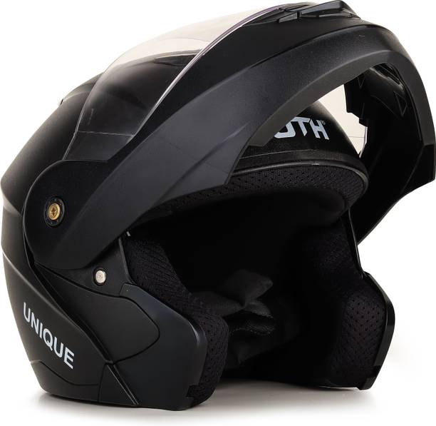 OTH Flip Up Helmet for Men | ISI Certified | Anti-Scratch, UV Resistant Motorbike Helmet