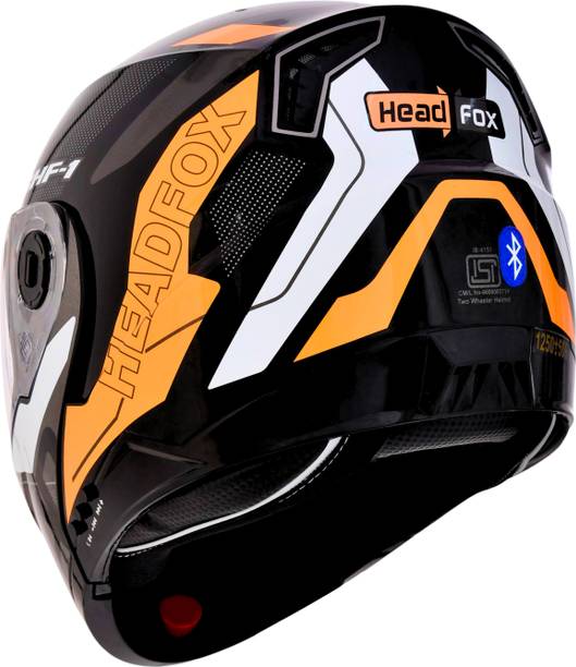 HEADFOX N2 Air 7 Smart Bluetooth Calls | Voice Asst. | GPS | Waterproof | Music Road DV Motorbike Helmet